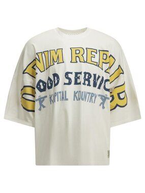 Kapital Huge T Denim Repair Crew Neck T-Shirt Tag Size UNI Men